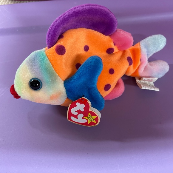 Lips the Fish Ty Original Beanie Baby 1999 Excellent Condition 8” long - Picture 1 of 2